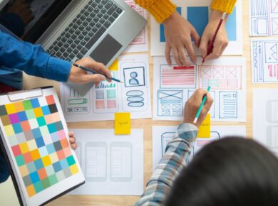 Responsive web design displayed on a laptop, tablet, and smartphone for seamless user experience.